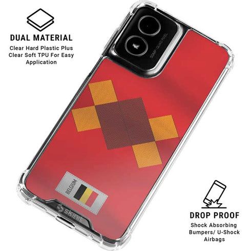 Belgium Soccer Flag Moto G Power 5G (2024) Clear Case